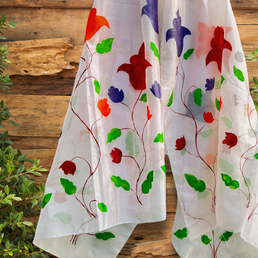 Bahar | Painted Dupatta | kalamnkora.com